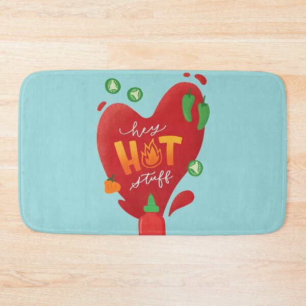 Item preview, Hey Hot Stuff spicy sriracha hot sauce heart designed and sold by awkward-owl.