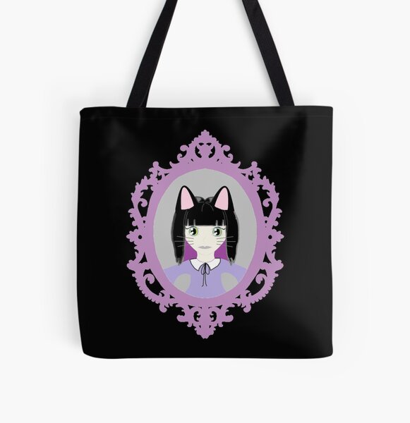 Kawaii Cat Cosplay Girl All Over Print Tote Bag