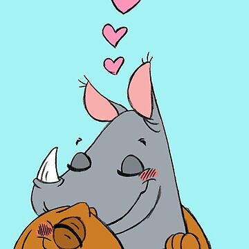 Artwork thumbnail, Rhino and Dino in: Lovable Hug! by SeabearPress