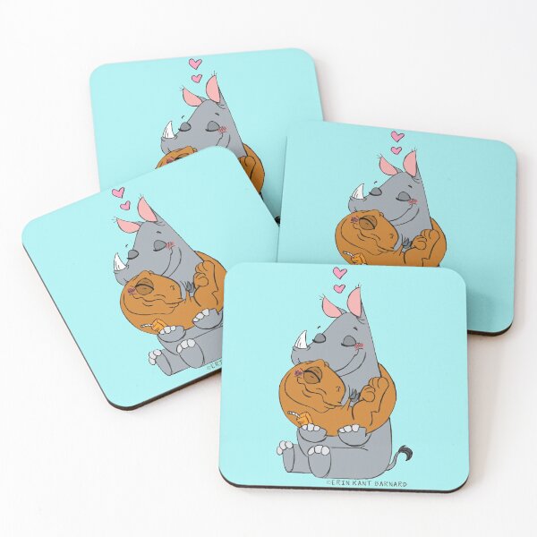 Item preview, Rhino and Dino in: Lovable Hug! designed and sold by SeabearPress.