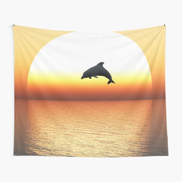 Artikel-Vorschau von Panorama, Breitbilddrucke, Wandteppiche, Wandteppiche, Überwurfdecken, Bettdecken, Bettbezüge, Duschvorhänge, Delfinwandkunst, Delfinkunst, Ozean, Meer, Blau, Fisch, Delfin, designt und verkauft von eyesight4vision.