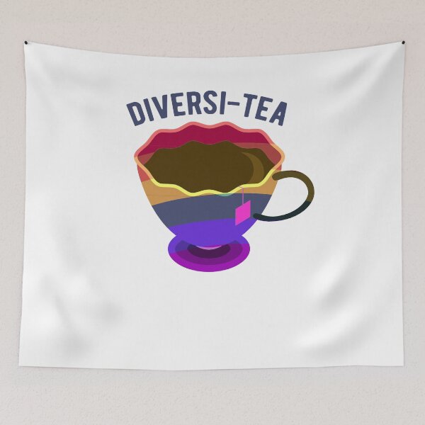 Item preview, Diversi-tea rainbow flag tea cup designed and sold by incurablehippie.