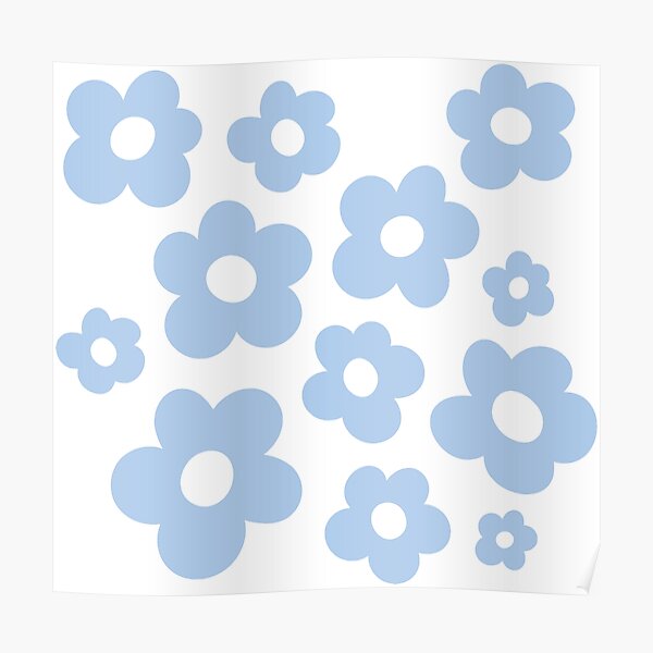 Ästhetisches Muster der blauen Blume: Golf le Fleur inspiriert Poster