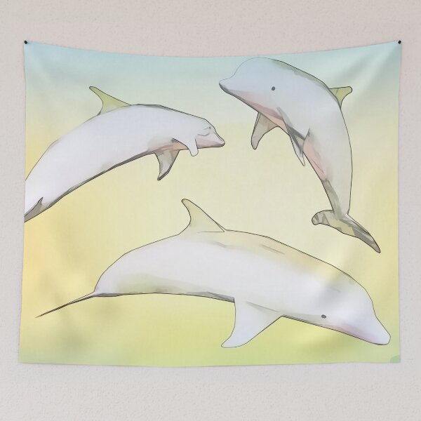 Item preview, Panoramic,widescreen prints, Tapestries,Tapestry,throw blankets,dolphin wall art,dolphin art, ocean, sea, blue, fish, dolphin metal wall art, nature, water, wave, waves designed and sold by eyesight4vision.
