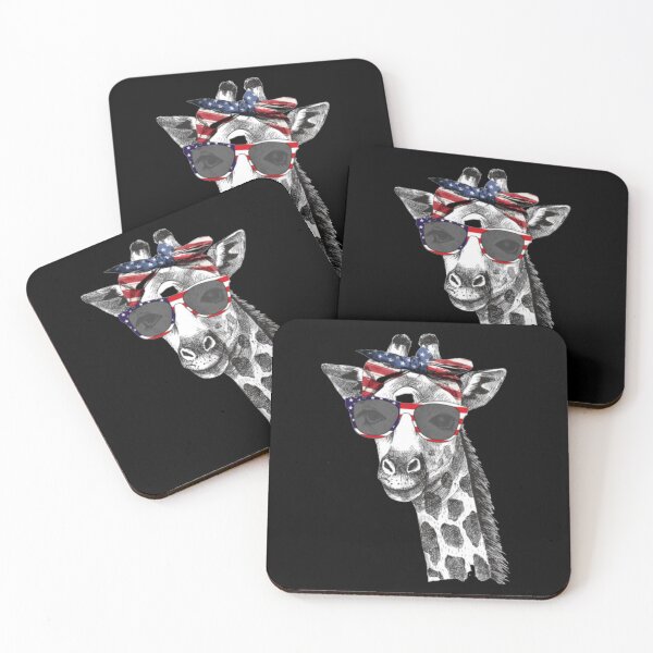 Item preview, 4th of July Patriotic Giraffe American USA Flag designed and sold by zahra369der.