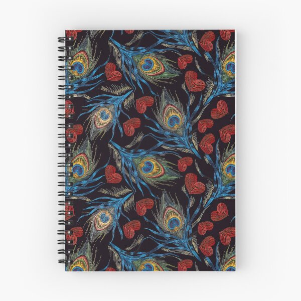 Item preview, Peacock Feather and Hearts Seamless Pattern, Peacock Feather Pattern, Peacock Feather Vector Pattern designed and sold by graphic-genie.
