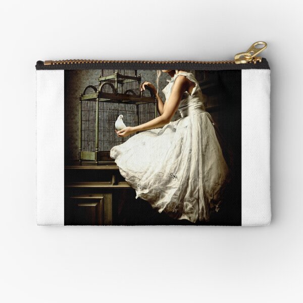 WHITE DOVE Zipper Pouch
