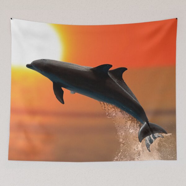 Item preview,   Tapestries,Tapestry,throw blankets,comforters,duvet covers ,shower curtains,dolphin wall art,dolphin art, ocean, sea, blue, fish, dolphin metal wall art, nature, water, wave, waves designed and sold by eyesight4vision.
