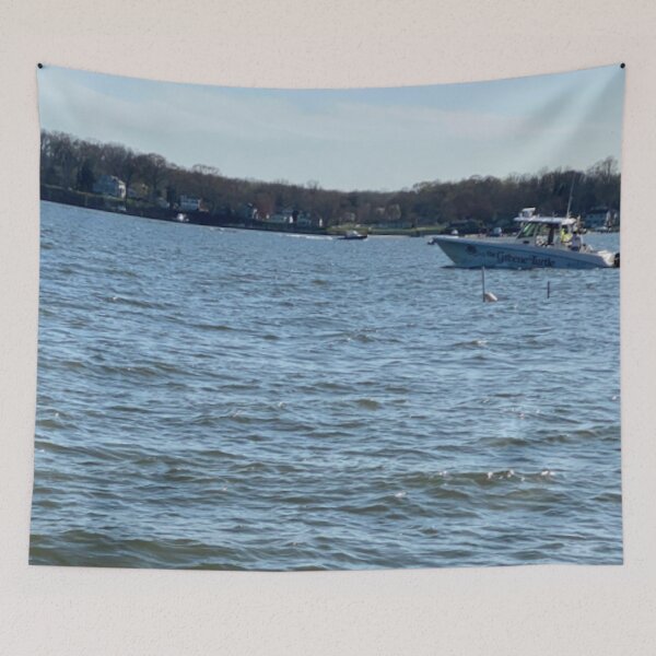 Item preview, SerenityCo Boat on Blue Water designed and sold by SerenityCo.