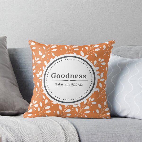 Item preview, Goodness Fruit of the Spirit throw pillow designed and sold by AliDeus.