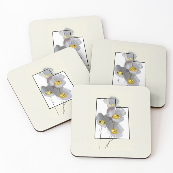Item preview, Utah State Outline with Sego Lily Flower designed and sold by girljohnny.