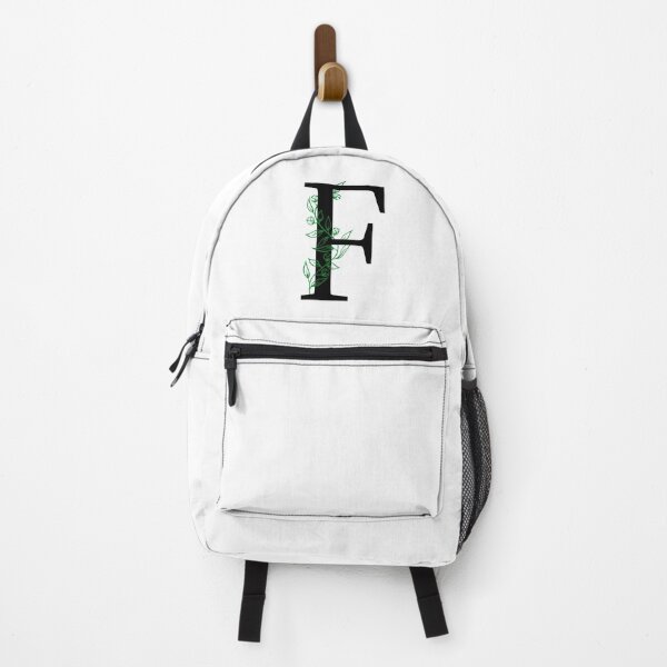 Item preview, F Initial Vine Flower Monogram Decal designed and sold by TrashPandaCreative.