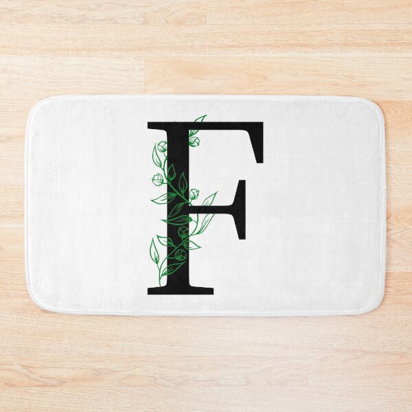 Item preview, F Initial Vine Flower Monogram Decal designed and sold by TrashPandaCreative.