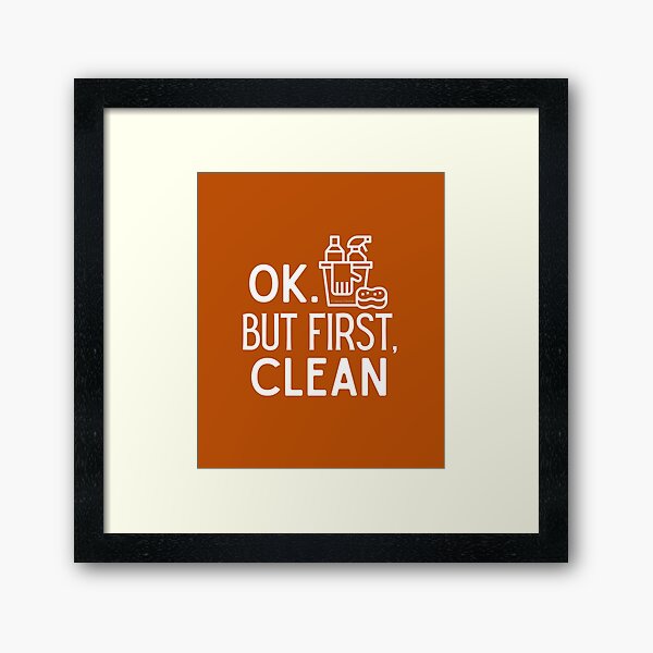 Item preview, But First Clean Retro Cleaning Supplies Novelty Housekeeper Gifts designed and sold by SavvyCleaner.