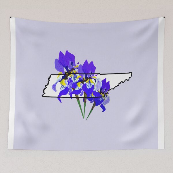 Item preview, Tennessee State Outline with Iris Flower designed and sold by girljohnny.