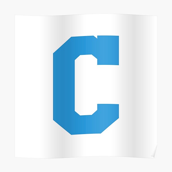 alphabet blue c sports letter c poster by thecultstuff redbubble