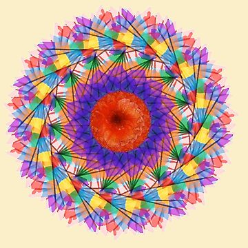 Artwork thumbnail, Rainbow Mandala Abstract Art by OneDayArt