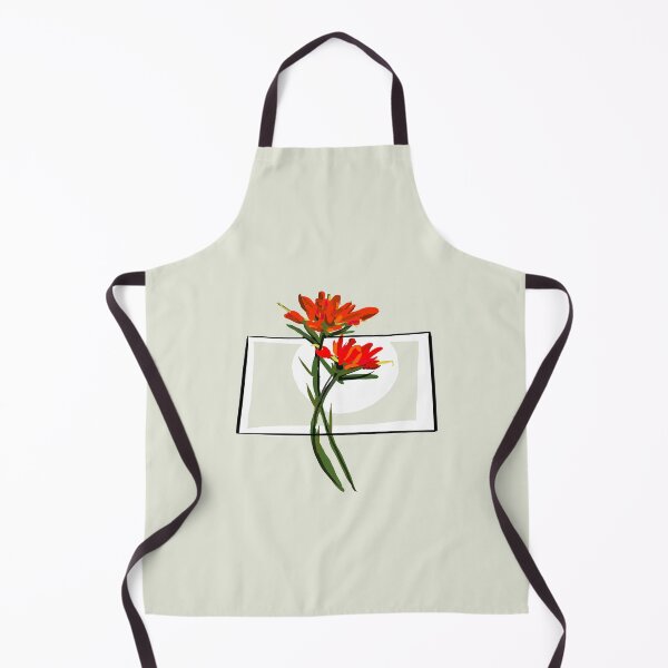 Item preview, Wyoming State Outline with Indian Paintbrush Flower designed and sold by girljohnny.