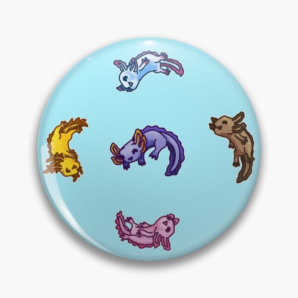 Item preview, Minecraft Axolotl Pin designed and sold by WckedWstelands.
