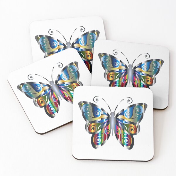 Item preview, Rainbow butterfly graphic, pride, silver and rainbow butterfly designed and sold by Nostrathomas66.