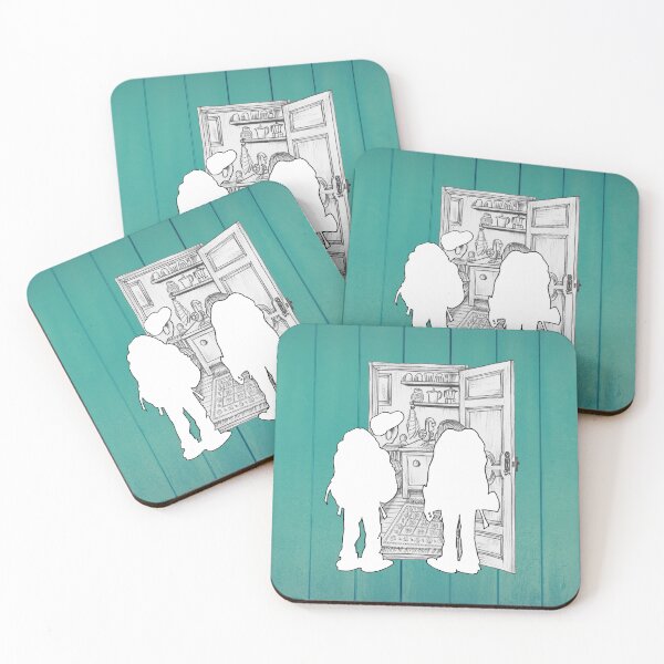 Item preview, Tiny room on green background designed and sold by Hildegunn Hodne.
