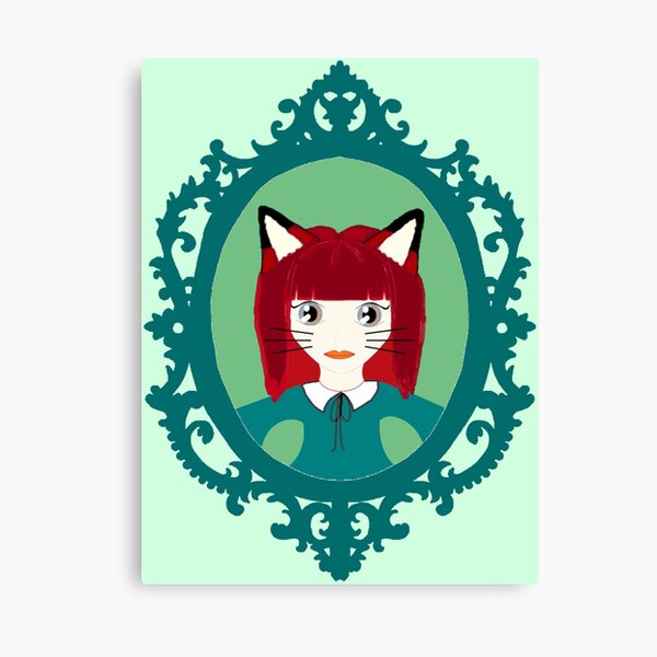Kawaii Fox Cosplay Girl Canvas Print