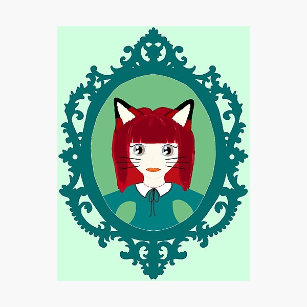 Kawaii Fox Cosplay Girl Photographic Print