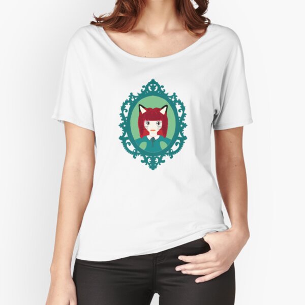 Kawaii Fox Cosplay Girl Relaxed Fit T-Shirt