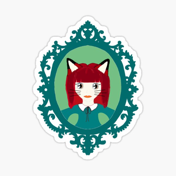 Kawaii Fox Cosplay Girl Sticker
