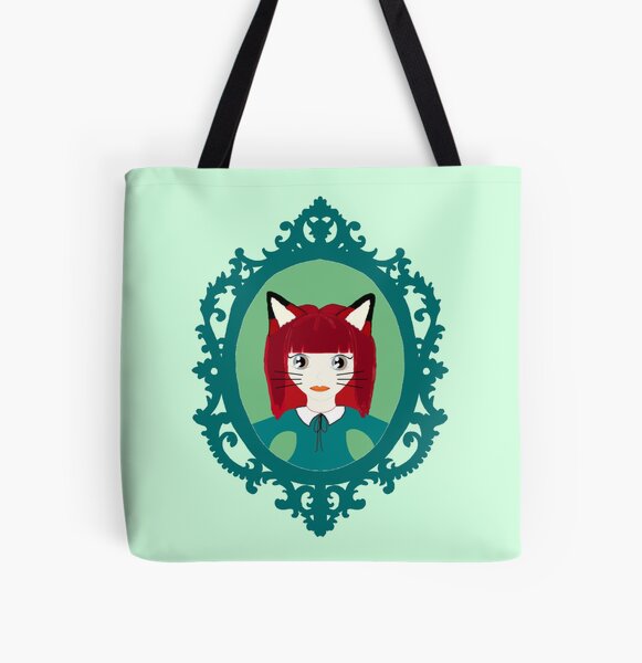 Kawaii Fox Cosplay Girl All Over Print Tote Bag