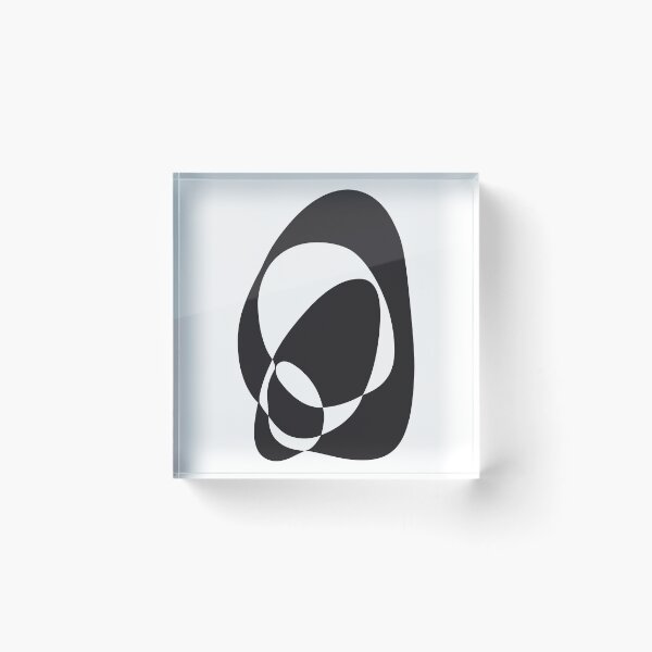 Item preview, Abstract Modern Black and White Reverse Shape Print for Room Decoration designed and sold by BONBcreative.