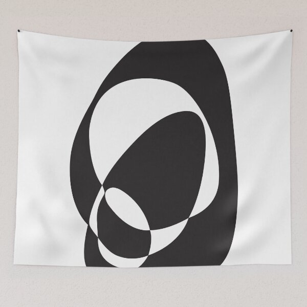 Item preview, Abstract Modern Black and White Reverse Shape Print for Room Decoration designed and sold by BONBcreative.