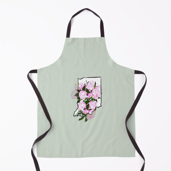 Item preview, Indiana home outline with state flower peony designed and sold by girljohnny.