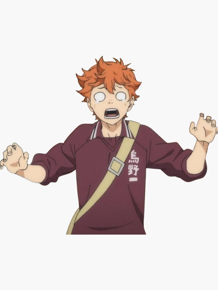 Shoyo Hinata Reaction Haikyuu Sticker By Lunnaama Redbubble Shoyo Hinata Reaction Haikyuu Sticker By Lunnaama Redbubble