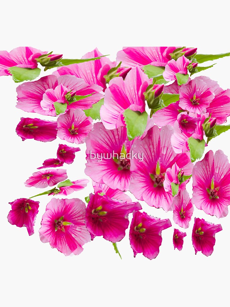 Thumbnail 3 of 3, Sticker, pink flowers aplenty designed and sold by bywhacky.
