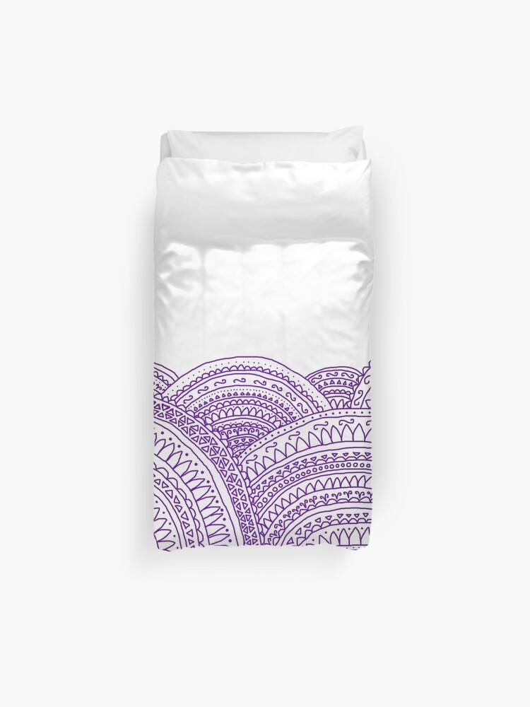 Purple Mandala Duvet Cover By Poppetini Redbubble