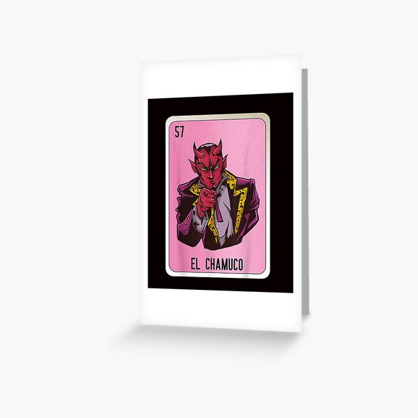 El Chamuco Mexican Lottery Bingo Cards Greeting Card