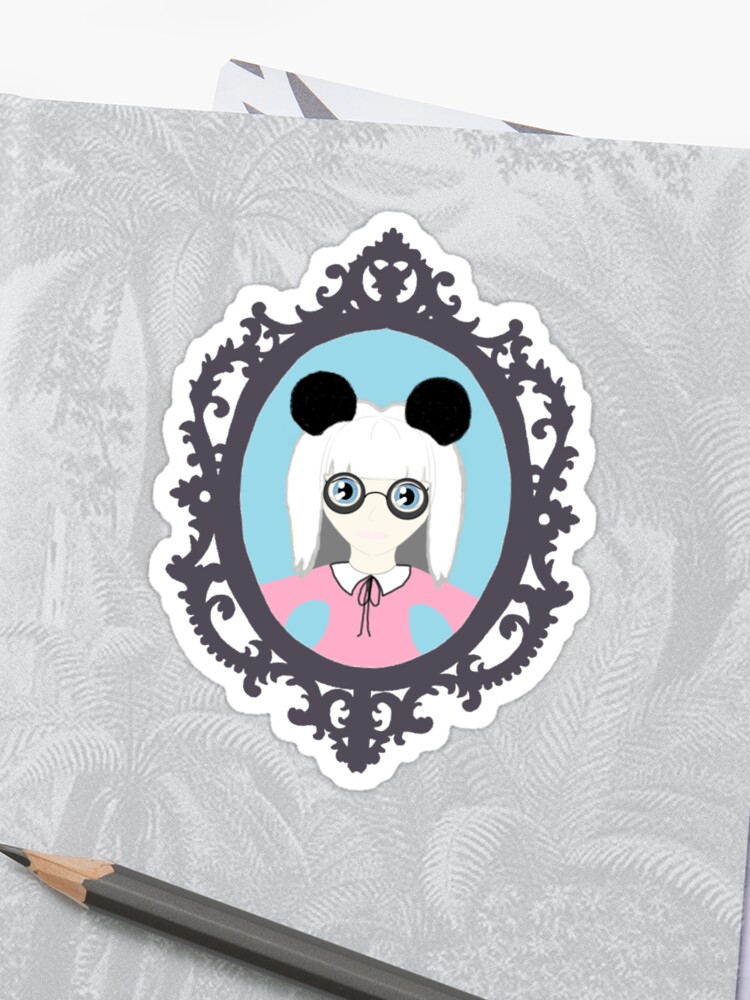 Kawaii Panda Cosplay Girl Sticker By Lolitasadorned Redbubble