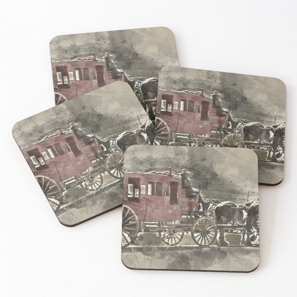 Item preview, Painterly converted image of the horse drawn carriage designed and sold by Ricjacyno.