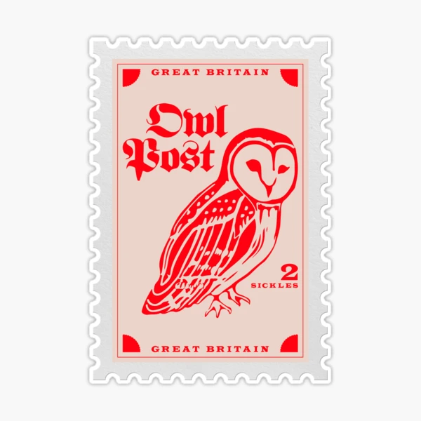 Owl Mail Stamps  Post stamp, Owl post, Harry potter crafts