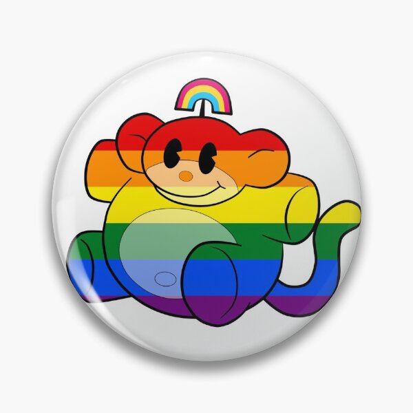 Item preview, Rainbow Pride Monkey sticker designed and sold by FishyOctopus.