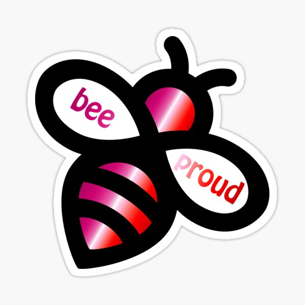 LGBTQ 4 pack Bee Proud Pride Stickers