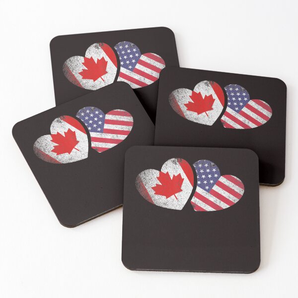 Item preview, American Canadian Heart Valentines Day Gift Usa Flag Canada designed and sold by qrduubp320.