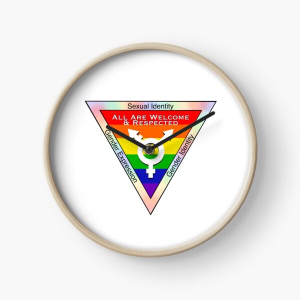 All Are Welcome & Respected - Lgbtqia+ Friendly Establishment Clock