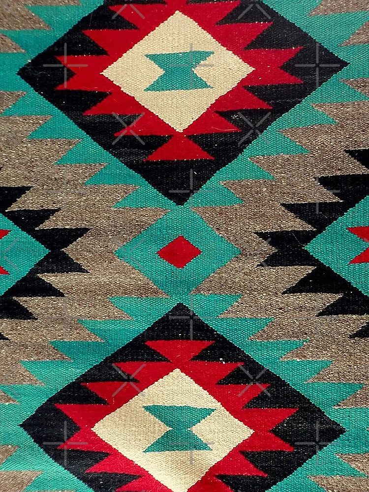 Navajo Blanket pattern turquise red grey black Scarf for Sale by Nostrathomas66 Redbubble