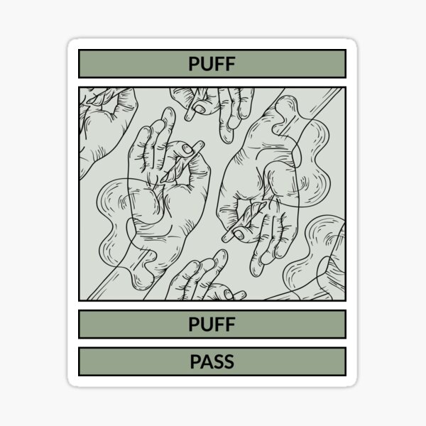 Puff Puff Pass Recycle Sticker - Pro Sport Stickers