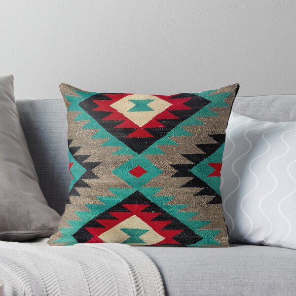 Item preview, Navajo Blanket pattern, turquise, red, grey, black designed and sold by Nostrathomas66.