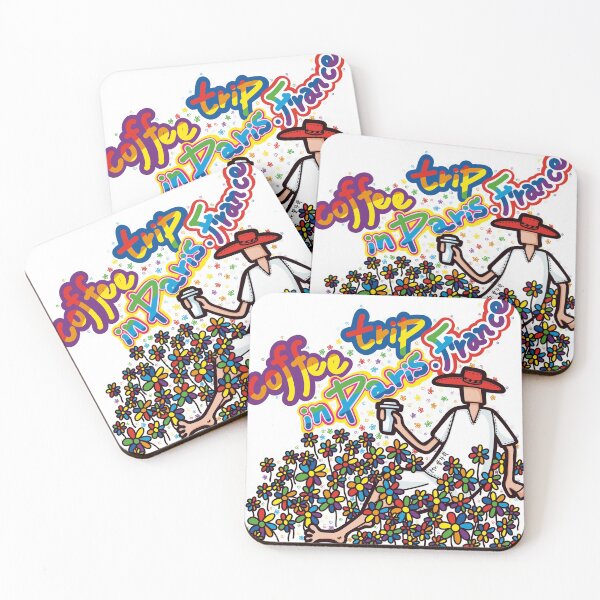 Item preview, hand drawn rainbow love bloom coffee trip in Paris, France | DESIGNBRAND designed and sold by DESIGNBRAND.