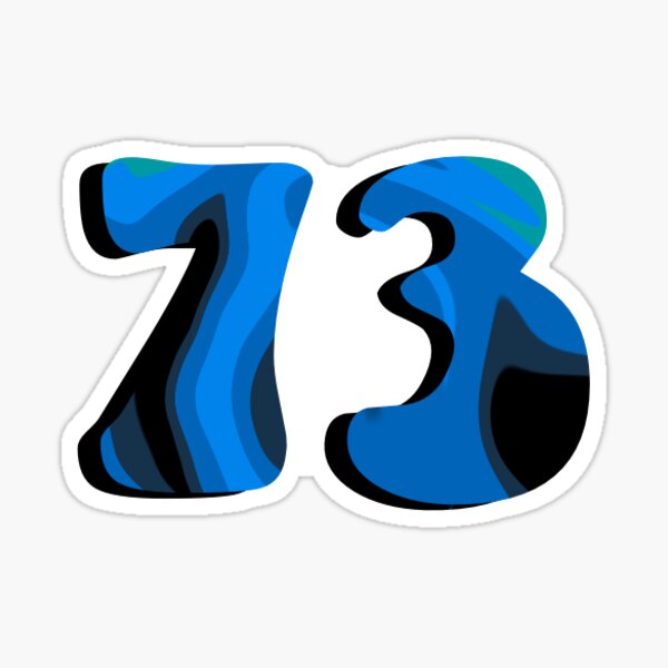 73 race number Sticker