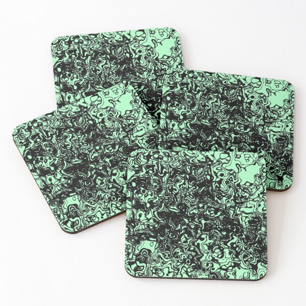 Item preview, Fluid design - black and mint designed and sold by rahilvalani.